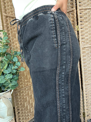 Alternate view of Easel Black Denim Everyday Pants
