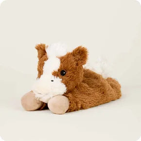 Warmies Laying Down Horse Plush - Soft, cozy, and soothing microwaveable stuffed animal for relaxation and comfort.