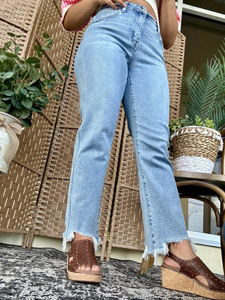 Alternate view of Lovervet T6478 High Rise Medium Wash NonDistressed Jeans
