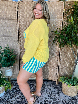 Alternate view of Sun Kissed Yellow Lightweight Sweater Top
