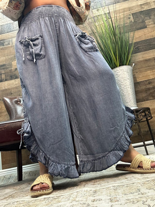 Chambray Bloomer Pocket Pants