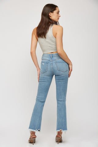 MICA F149 Jeans Vintage Crop Flare Med Wash High Rise