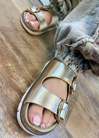 Alternate view of MIA Mylaa Gold Strap Buckle Sandal
