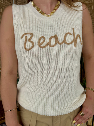 Alternate view of The Tide is High Beach Ivory Sweater Top
