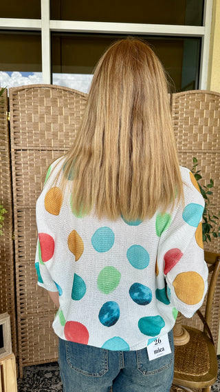 Alternate view of Carnival Dot Batwing Top
