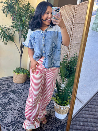Alternate view of Stella Embroidered Star Denim Top
