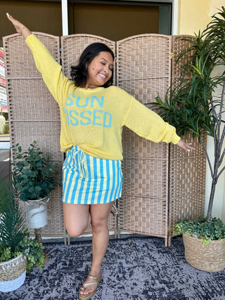 Alternate view of Sun Kissed Yellow Lightweight Sweater Top
