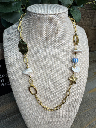 Golden Tide Seashell Necklace