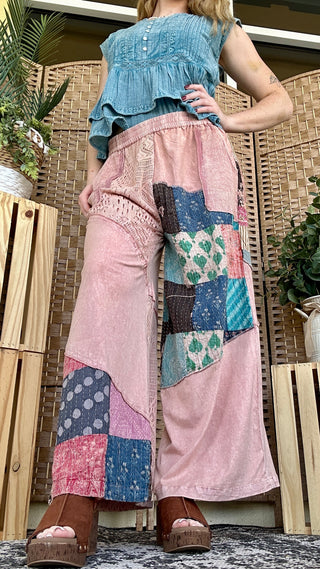 POL Pink Trailblazer Patchwork Pant FINAL SALE
