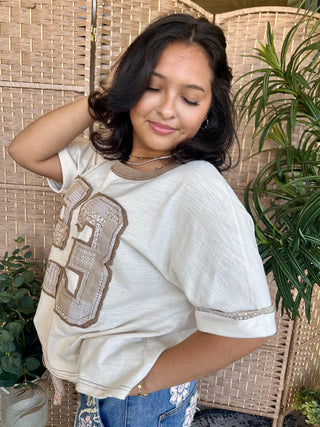 Alternate view of Oh To Be 23 Mocha Jersey Top
