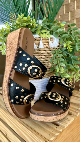Alternate view of Corky's Told You So Black Wedge Sandal

