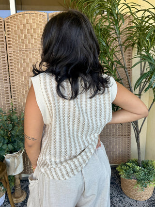 Alternate view of POL Pack Your Bags Natural Stripe Top
