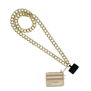 STG Clip & Go Double Metal Chain with Zippered Pouch, Available in Multiple Colors – Stylish and Functional Accessory