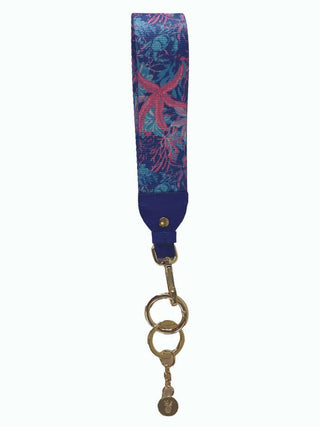 Colorful Simply Southern Key Fob - REEF with vibrant ocean-themed design on a durable strap and convenient gold clasp.