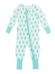 Teal Fairytale Bows Ruffled Footie - The Gypsy Belle Boutique