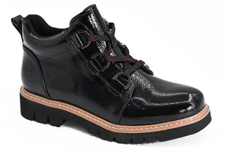 Corkys Campfire Black Patent Bootie
