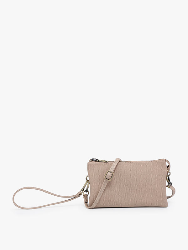 TAUPE Faux Canvas Crossbody Organizer Purse - The Gypsy Belle Boutique