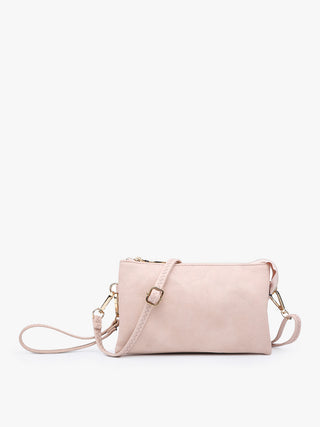 LIGHT PINK Crossbody Faux Leather Organizer Purse - The Gypsy Belle Boutique