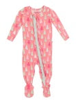 Merry Pink Pines Ruffled Footie - The Gypsy Belle Boutique