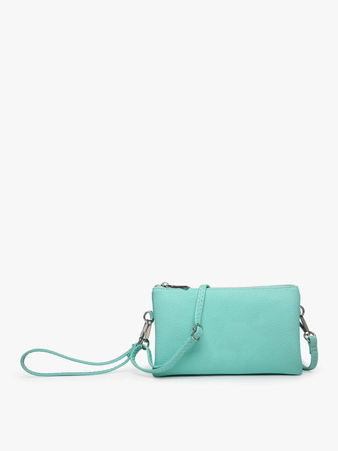 AQUA - Crossbody Faux Leather Organizer Purse - The Gypsy Belle Boutique