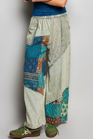 POL Sage Trailblazer Patchwork Pant