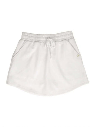Simply Southern Luxeknit Skort in White displayed on mannequin; stylish, comfortable, and perfect for casual or athletic wear.