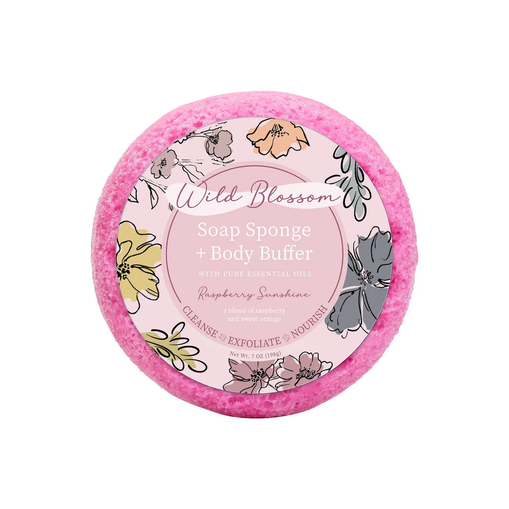 RASPBERRY SUNSHINE Soap Sponge Body Buffer - The Gypsy Belle Boutique