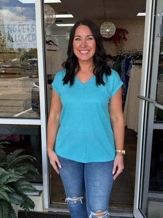 Andree by Unit Knit Short Sleeve Top in Coral, FINAL SALE - Stylish and comfortable women's fashion top.