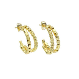 Lauren Kenzie Hayley Double Gold Bead Earrings