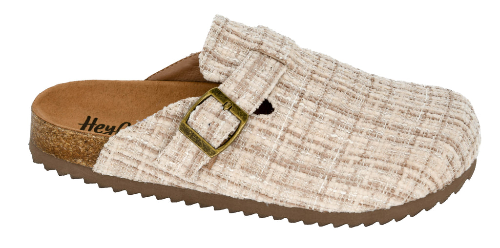 Corkys Sand Tweed One For The Books Clog - The Gypsy Belle Boutique