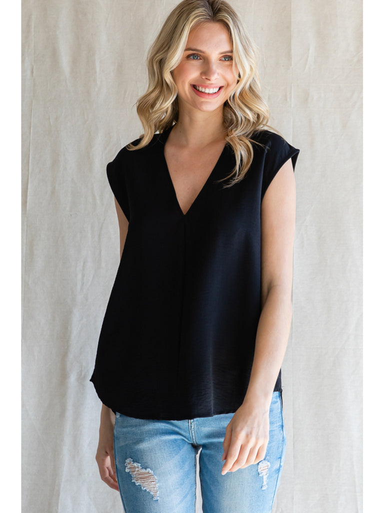 FINAL SALE Jodifl Black Simplicity Sleeveless Top - The Gypsy Belle Boutique