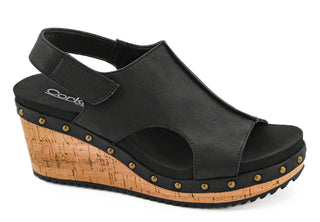 Corkys For Keeps Black Sandal Wedge