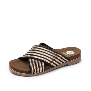 Yellowbox Kable Black & Tan Criss-Cross Sandal