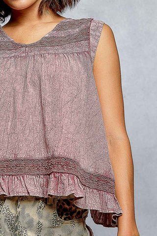 POL Raspberry Pink Tulip Back Top