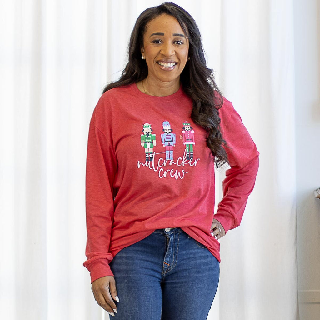 Red Nutcracker Crew Long Sleeve Top - The Gypsy Belle Boutique