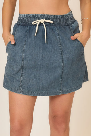 Denim Blue Jean Baby Skort