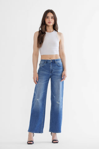 Mica Med Wash Wide Leg Trendsetter Jeans