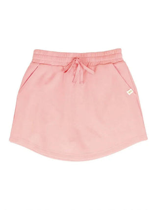 Simply Southern Luxeknit Skort in Coral, featuring a stylish design perfect for casual and active wear. Available now.
