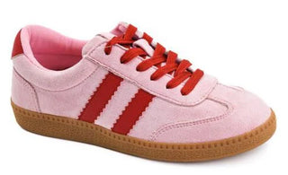 Corkys Heads Up Pink & Red Trainer Sneaker
