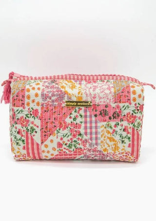 Simply Southern Pink Quilted Makeup Bag