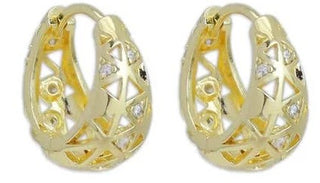 Lauren Kenzie Gold Olivia Cutout Hoop Earrings