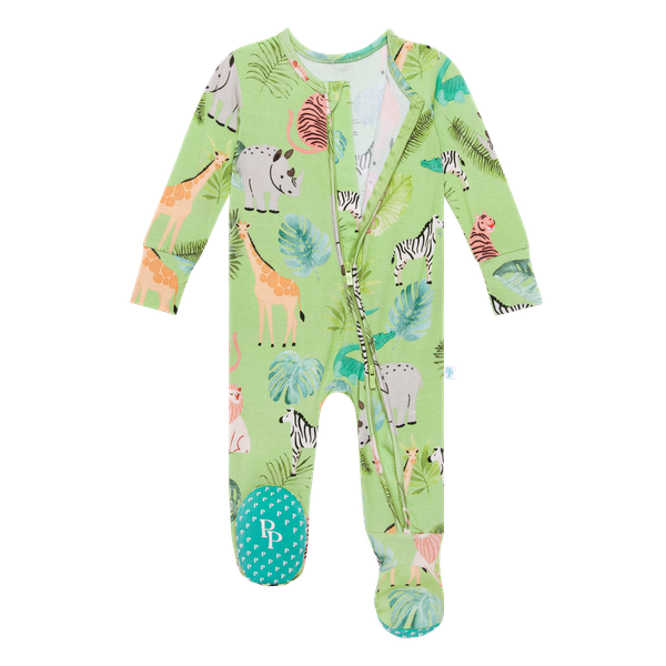 Posh Peanut - Safari Animals Footie One Piece - The Gypsy Belle Boutique