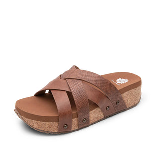 Yellowbox Bernice Brown Platform Strappy Sandal