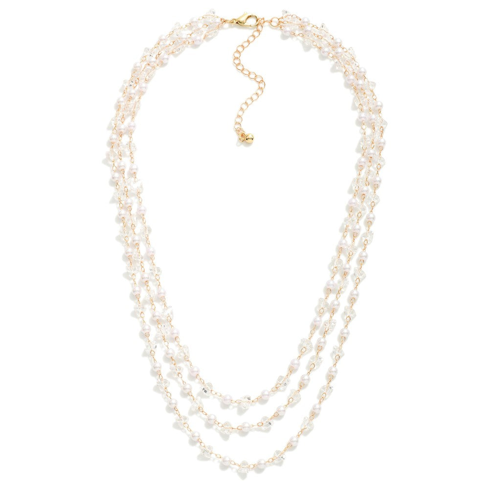 Gold & Pearl Layered Necklace - The Gypsy Belle Boutique