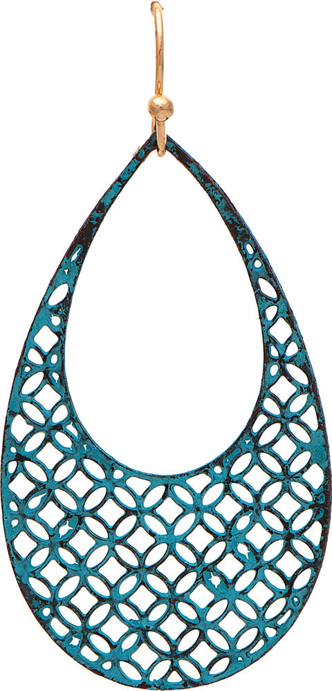 Patina Cutwork Open Top Filigree Earrings - The Gypsy Belle Boutique