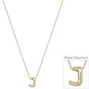 Gold "J" Bubble Initial Necklace - The Gypsy Belle Boutique