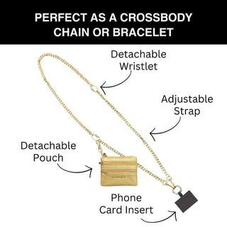 STG Clip & Go Chain with zippered chain in various colors, displayed on white background, ideal for stylish organization.