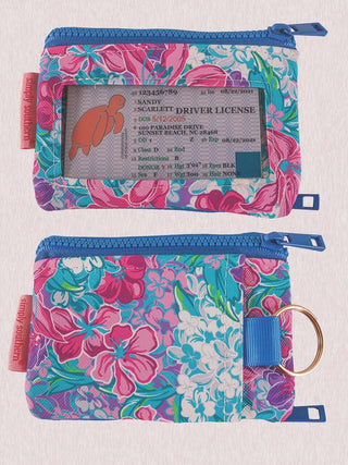 Stylish Blue & Pink Flower ID Wallet by Simply Southern - Durable, Compact, Perfect for Everyday Use