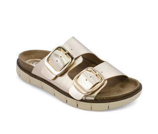 Elegant MIA Mylaa gold strap buckle sandal featuring a stylish open-toe design perfect for a sophisticated look.