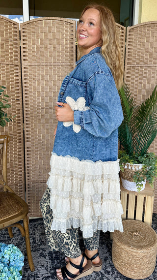 Alternate view of Denim & Daisy Ruffled Duster Kimono

